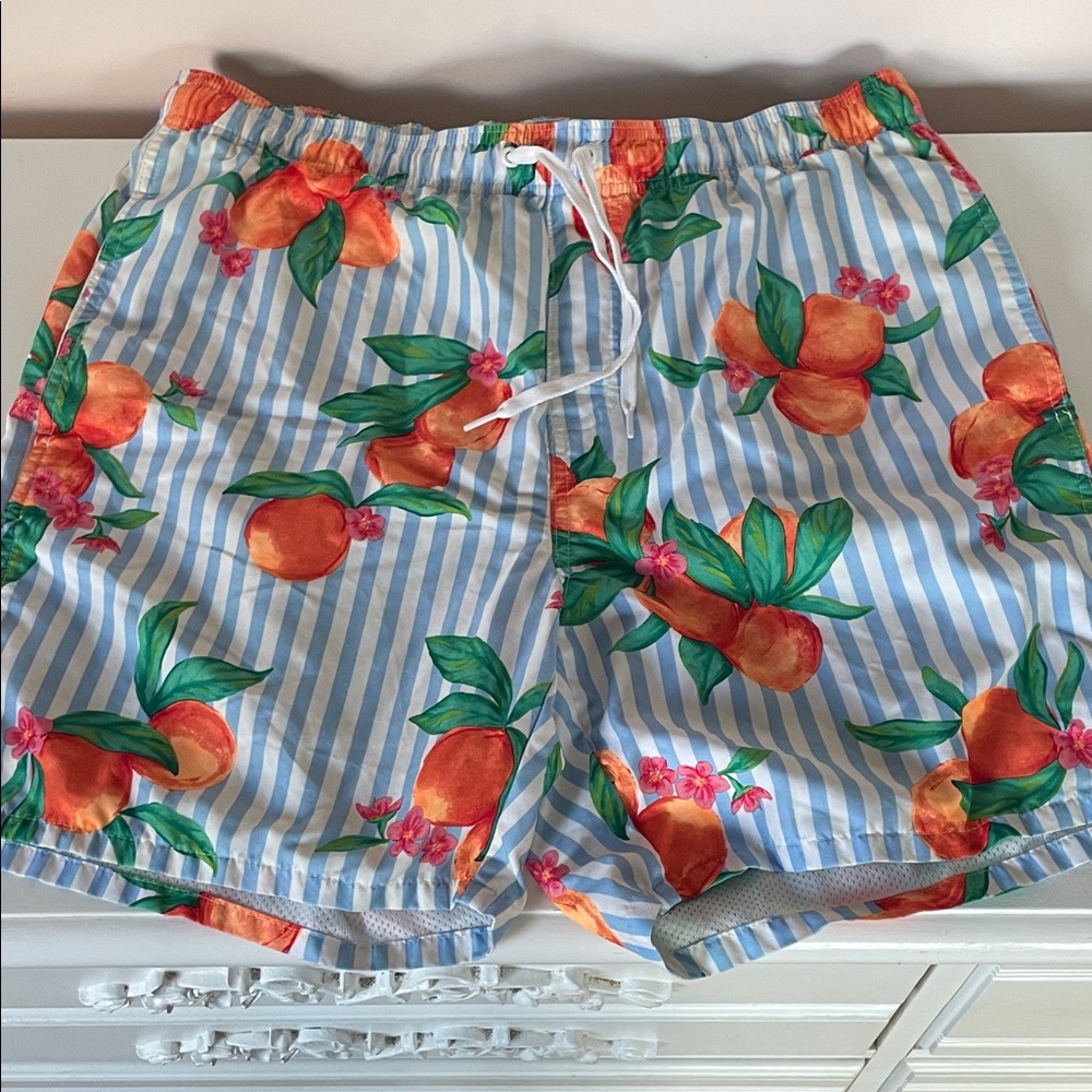 Old Navy Blue and Orange Swim Trunks